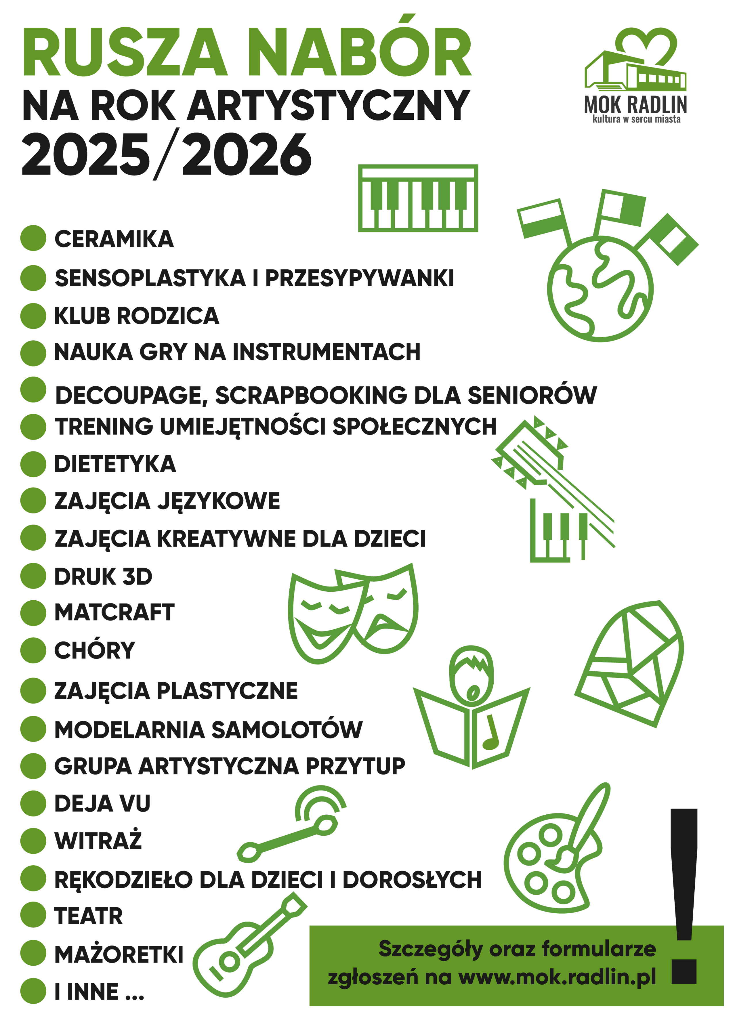 Plakat - nabór na rok artystyczny 2025/2026