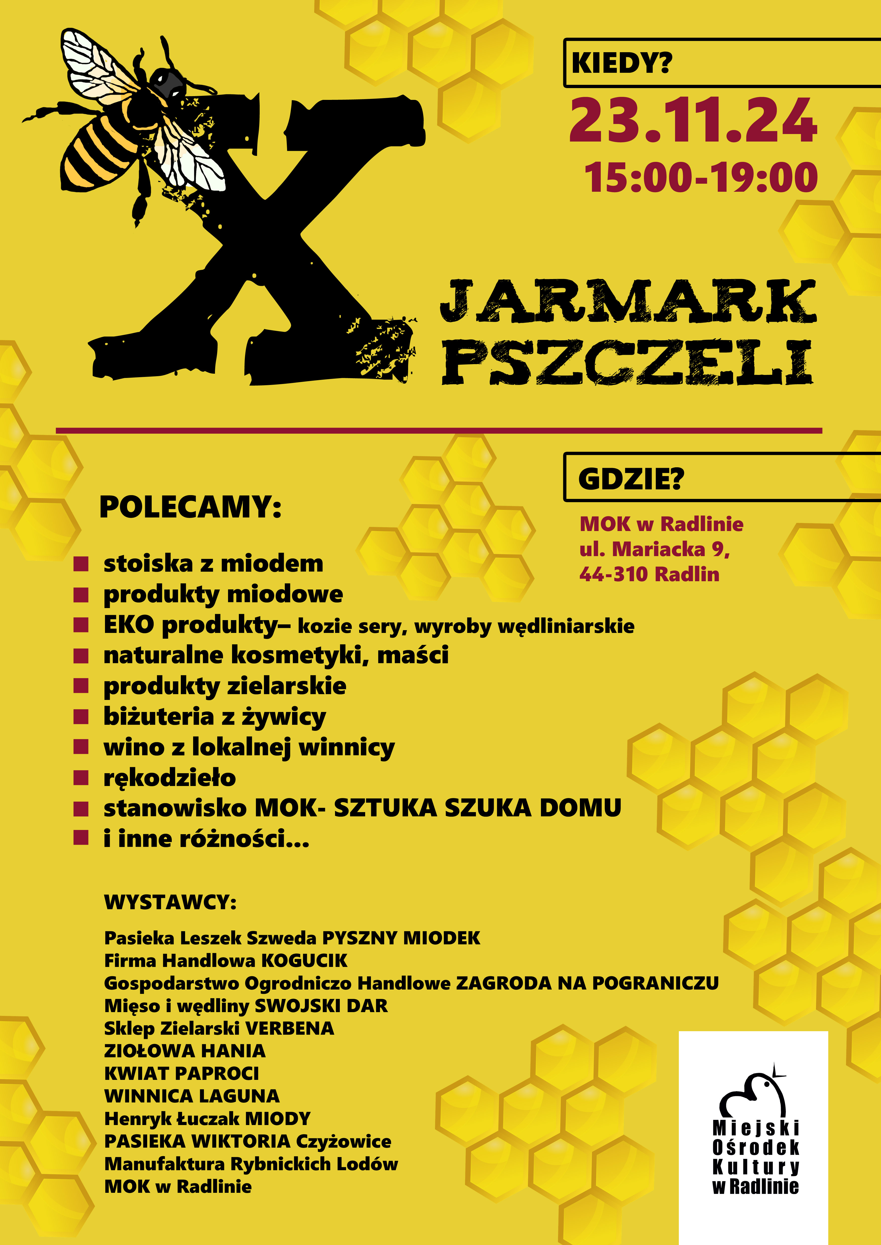 Plakat X Jarmark Pszczeli